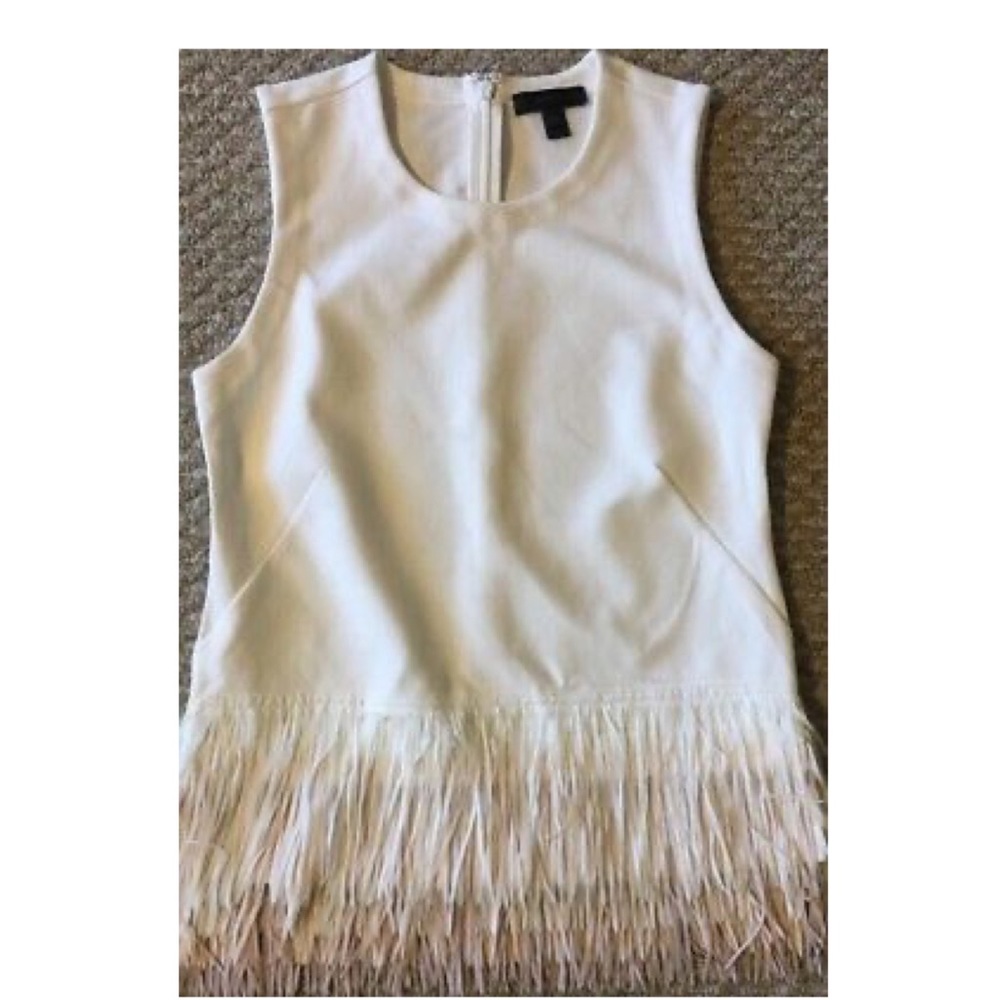 JCREW Knit top with fringes